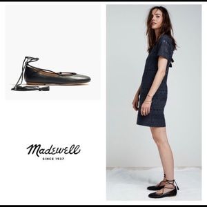 Madewell Inga lace up flat.